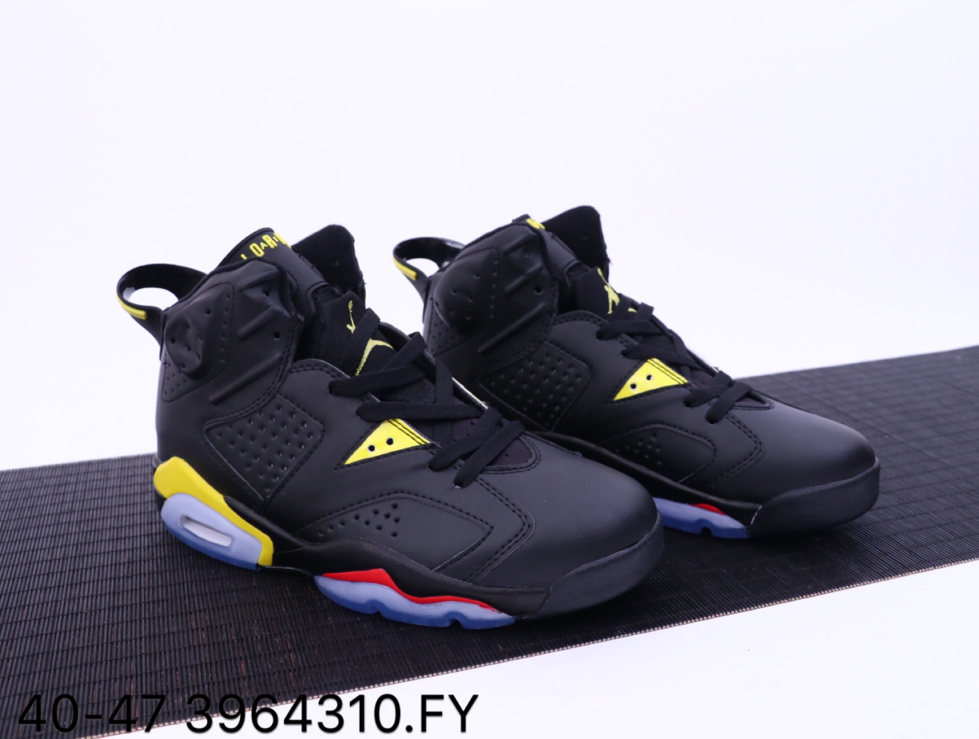 Air Jordan 6 Tinker Black Yellow Red Shoes - Click Image to Close